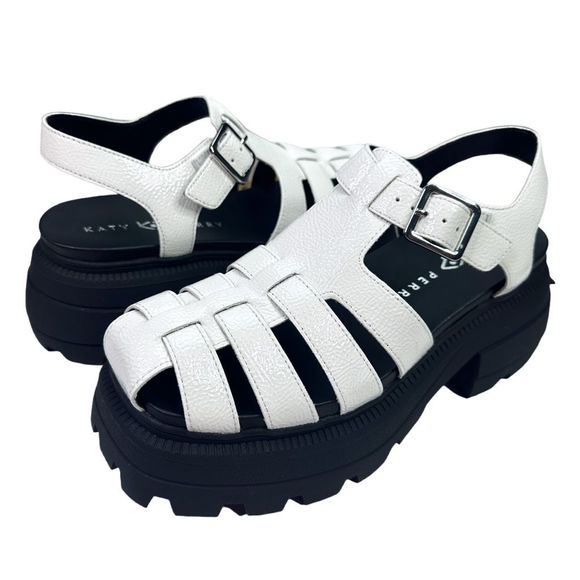 Katy Perry The Geli® Combat Fisherman Platform Sandals - Size 8 - Picture 4 of 9